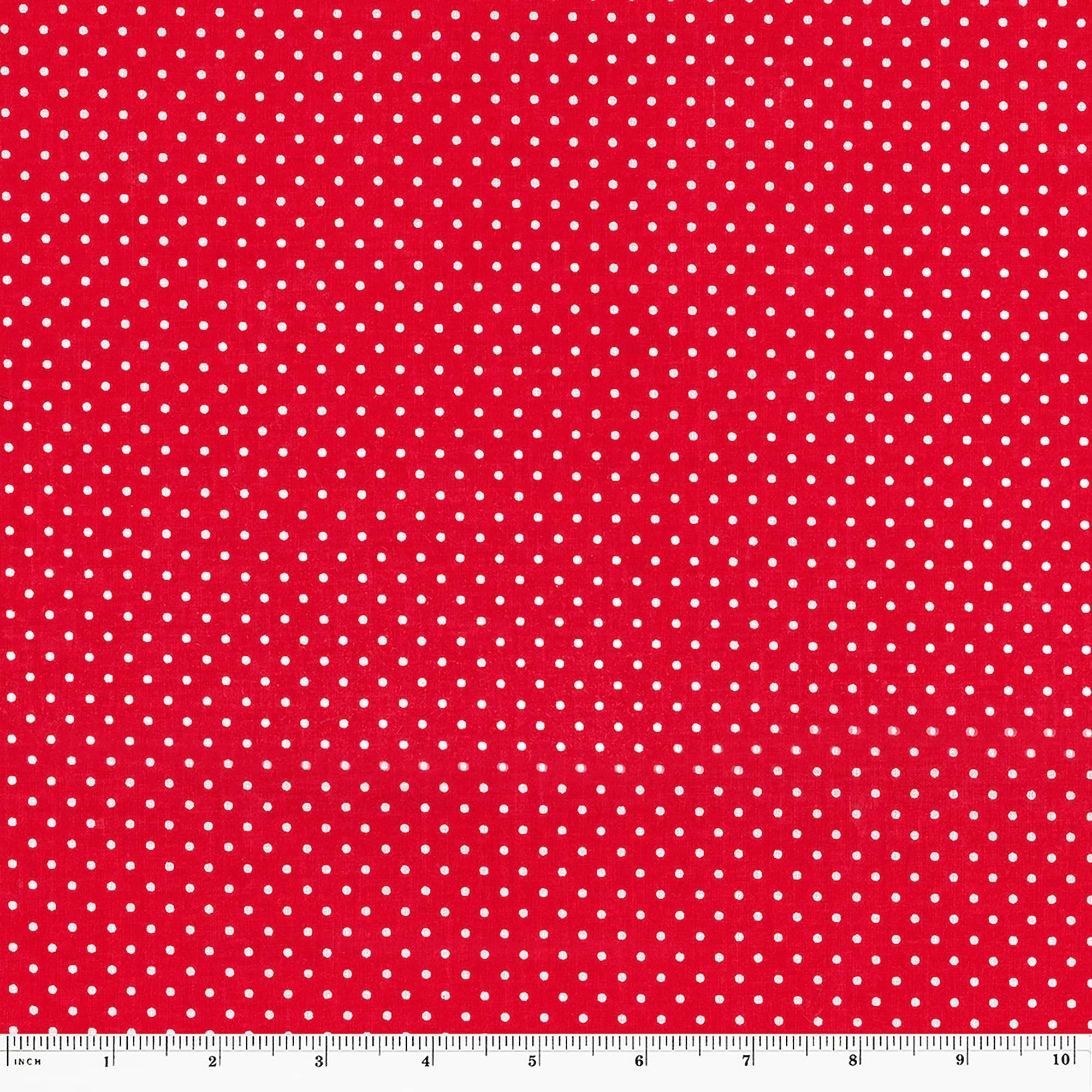 Fabric Traditions Red Polka Dot Cotton Fabric